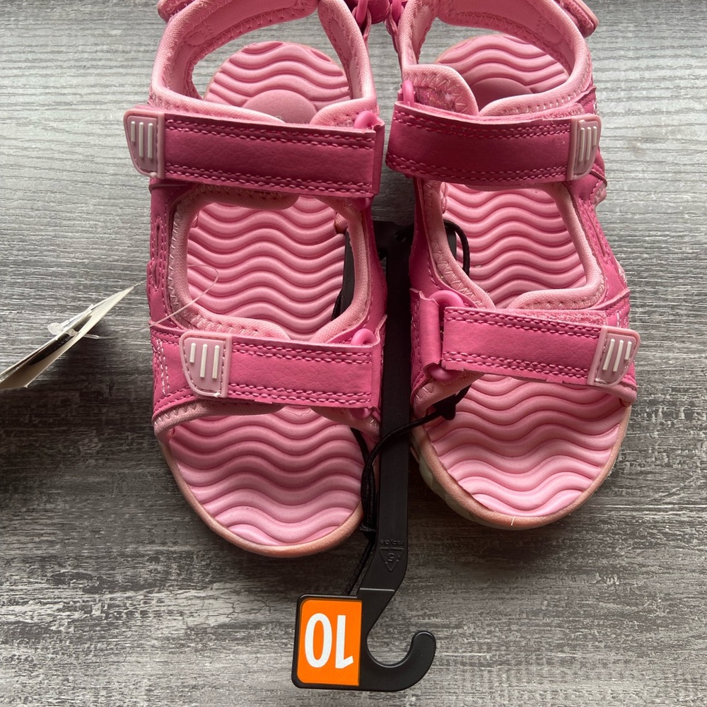 Kids Pink Velcro Sandals - brand new. Back strap adjustable.